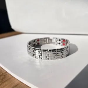 Магнитна гривна при Високо Кръвно, Сребриста, Унисекс