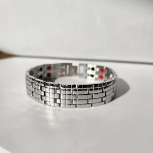 Магнитна гривна при Високо Кръвно, Сребриста, Унисекс