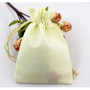 Ленена Подаръчна Торбичка за Гривни в цвят Крем