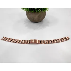 Магнитна Гривна от Титан за Високо Кръвно, цвят Меден с Надпис "MBracelets"