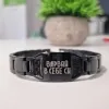 Унисекс Магнитна гривна при Високо Кръвно, Черна с надпис "ВЯРВАЙ В СЕБЕ СИ"