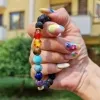 Гривна "7 Чакри / Вулканичен Камък" за Вътрешна Хармония и Балансиране на чакрите