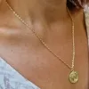 4в1 Колие от Естествени камъни "Аметист и Каменна перла с Медальон" за Хармония и Баланс