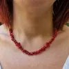 4в1 Колие от Естествени камъни "Червен корал и Каменна перла с Медальон" за Подобряване на тонуса и Премахване на стреса